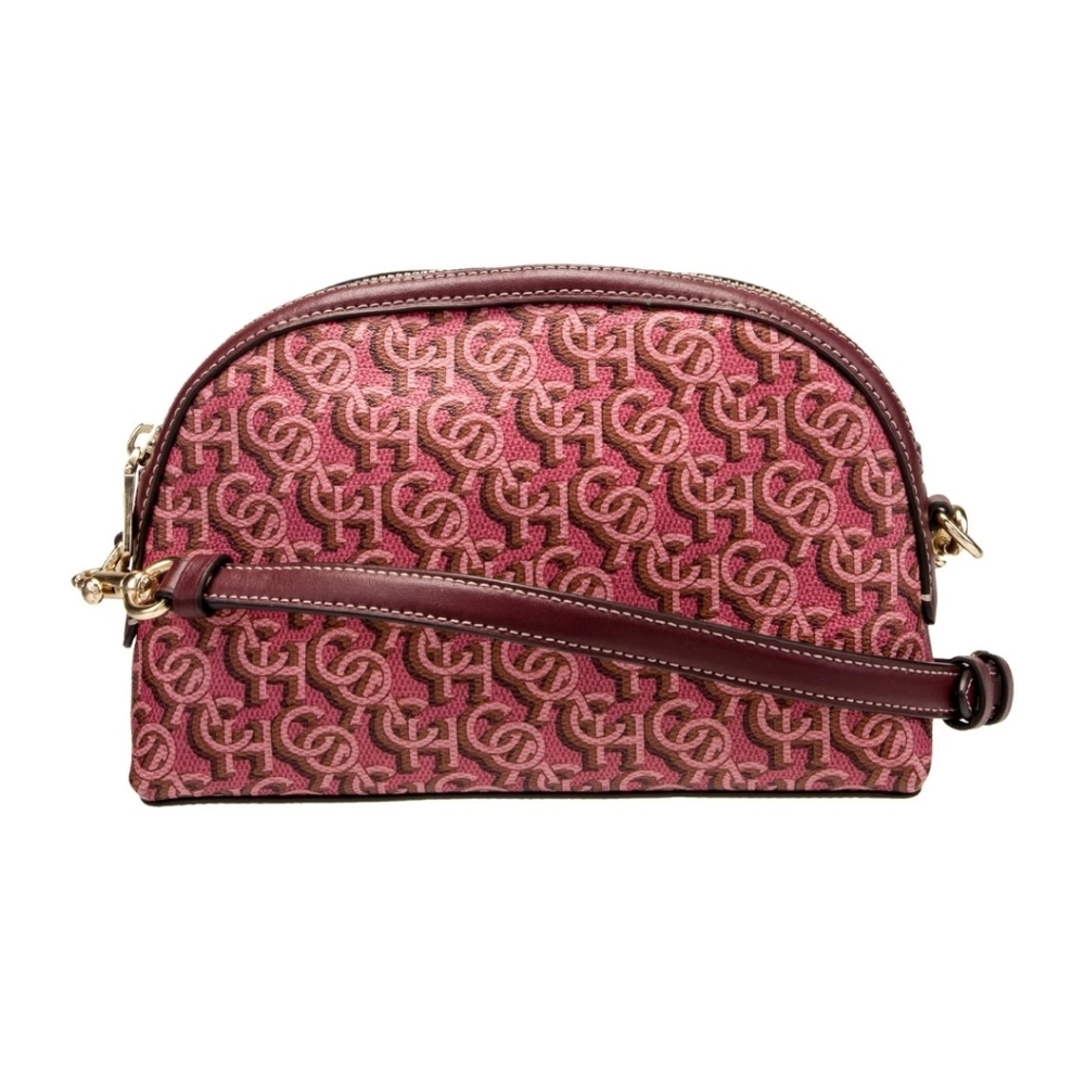 Coach Burgundy Patterned Crossbody Bag
